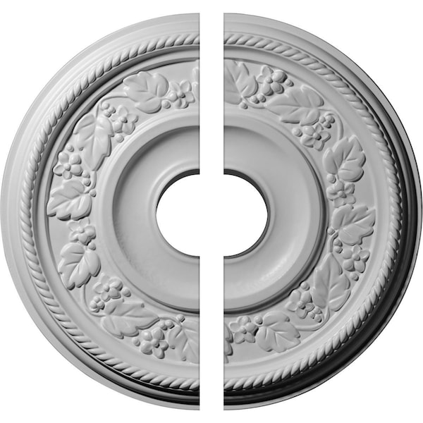 Ekena Millwork Tyrone Ceiling Medallion, Two Piece (Fits Canopies up to 6 3/4"), 16 1/8"OD x 3 1/2"ID x 3/4"P CM16TY2-03500 - main